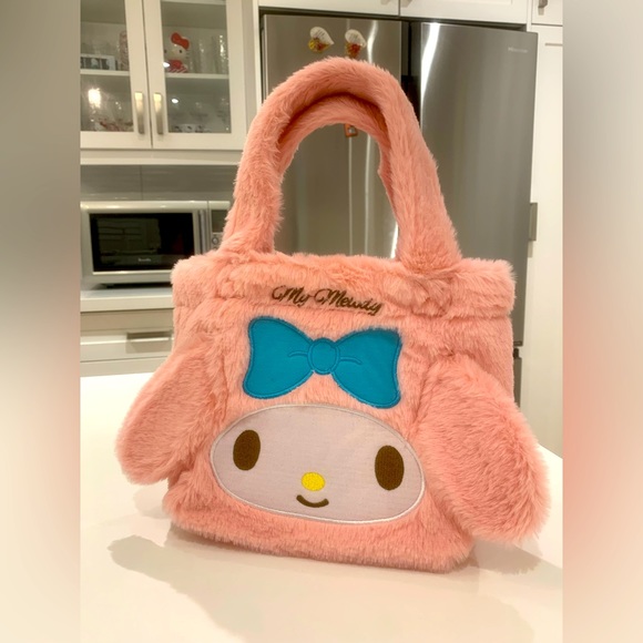 🎀🩷🧸 New Cute 🩷 My Melody Faux Fur Small Tote Bag 🧸🩷🎀 - Picture 11 of 11